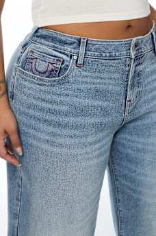PLUS BOBBI MID RISE BAGGY JEAN