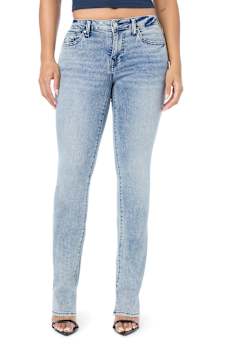 BILLIE MID RISE APPLIQU&Eacute; STRAIGHT JEAN