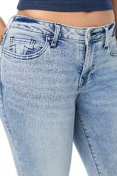 BILLIE MID RISE APPLIQU&Eacute; STRAIGHT JEAN