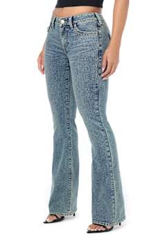 BECCA MID RISE STUDS FLAP BOOTCUT JEAN