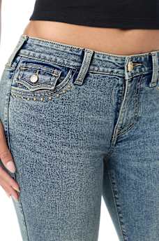 BECCA MID RISE STUDS FLAP BOOTCUT JEAN
