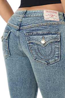BECCA MID RISE STUDS FLAP BOOTCUT JEAN