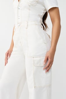 TWILL  CARGO STRAIGHT JUMPSUIT, image 4