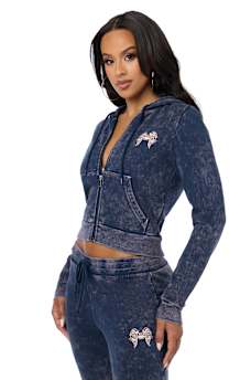 WASHED WING SHRUNKEN ZIP HOODIE