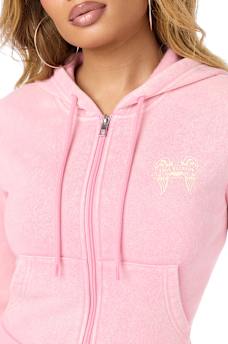 WASHED WING SHRUNKEN ZIP HOODIE