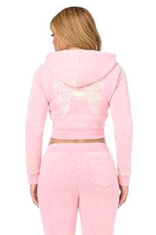 WASHED WING SHRUNKEN ZIP HOODIE