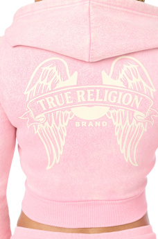 WASHED WING SHRUNKEN ZIP HOODIE