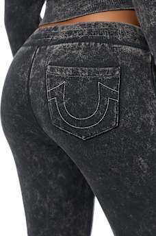 WASHED WING TWISTED FLARE SWEATPANT