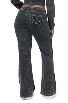 WASHED WING TWISTED FLARE SWEATPANT