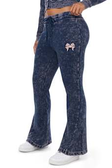 WASHED WING TWISTED FLARE SWEATPANT