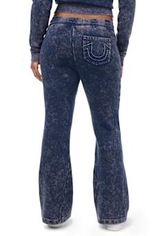 WASHED WING TWISTED FLARE SWEATPANT