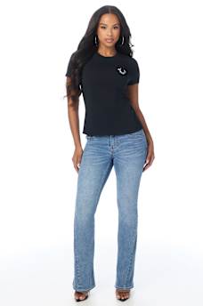 BUTTERFLY CRYSTAL CREWNECK TEE