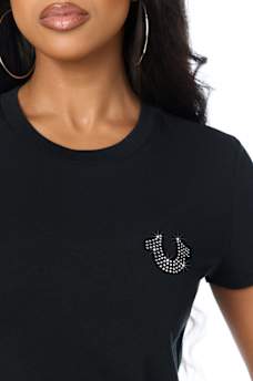 BUTTERFLY CRYSTAL CREWNECK TEE