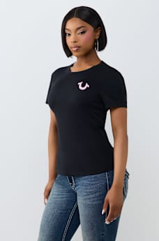 DISTRESSED WING CREWNECK TEE