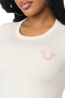 DISTRESSED WING CREWNECK TEE