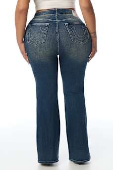 PLUS BECCA MID RISE CRYSTAL RIVETS BOOTCUT JEAN