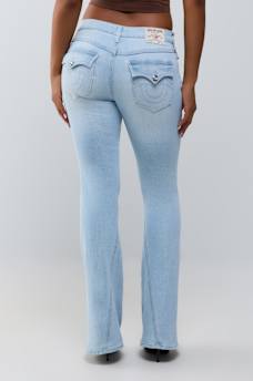 JOEY MID RISE CRYSTAL FLAP FLARE JEAN