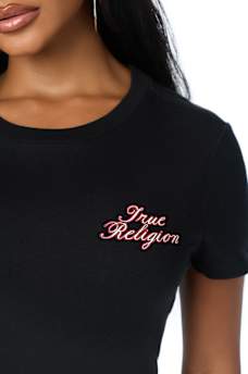 EMBROIDERED HEART CREWNECK TEE