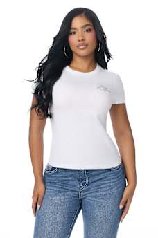 EMBROIDERED HEART CREWNECK TEE