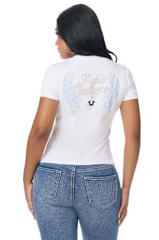 EMBROIDERED HEART CREWNECK TEE
