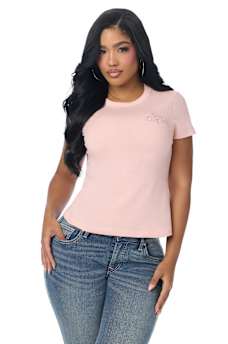 EMBROIDERED HEART CREWNECK TEE