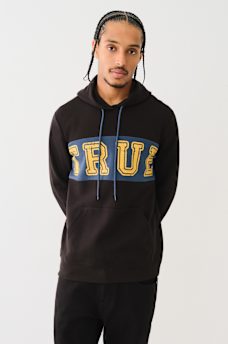 CONTRAST PANEL LOGO HOODIE, image 3
