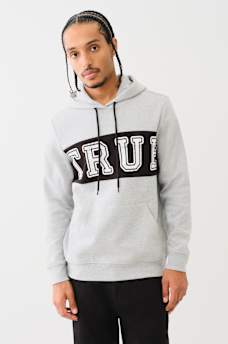 CONTRAST PANEL LOGO HOODIE, image 3
