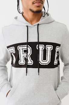 CONTRAST PANEL LOGO HOODIE, image 1