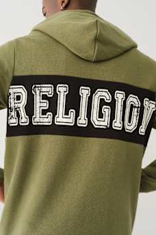 CONTRAST PANEL LOGO HOODIE, image 2
