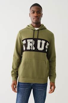 CONTRAST PANEL LOGO HOODIE, image 3