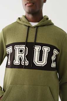 CONTRAST PANEL LOGO HOODIE, image 1