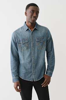 CHAMBRAY LONG SLEEVE SHIRT, image 2