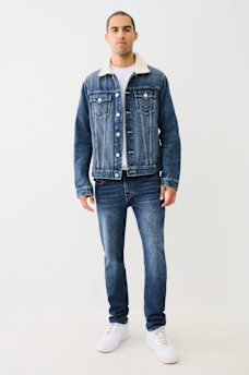  SHERPA COLLAR DENIM TRUCKER JACKET, image 5