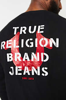 LOGO LONG SLEEVE RIBBED HENLEY TEE, image 4