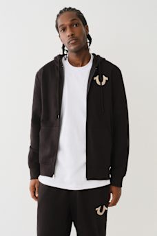 METALLIC CITY BUDDHA ZIP HOODIE, image 2