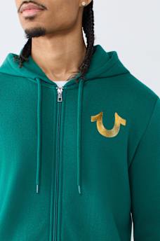 METALLIC CITY BUDDHA ZIP HOODIE