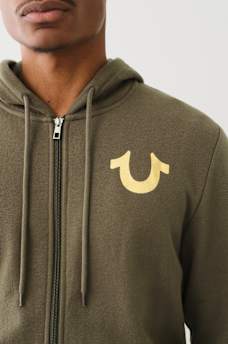 METALLIC CITY BUDDHA ZIP HOODIE, image 3