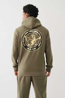 METALLIC CITY BUDDHA ZIP HOODIE, image 5