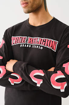 REPEATED HORSESHOE LONG SLEEVE TEE, image 1