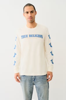 REPEATED HORSESHOE LONG SLEEVE TEE, image 1