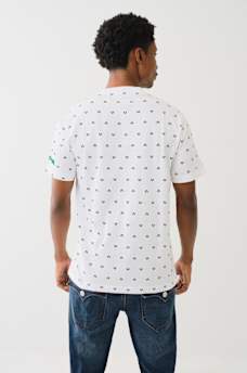 FLOCKED HORSESHOE LOGO PRINT TEE, image 3