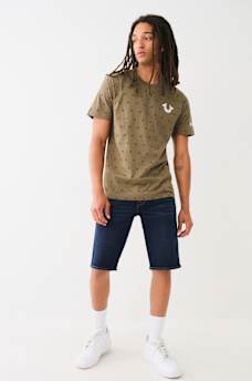 FLOCKED HORSESHOE LOGO PRINT TEE, image 4