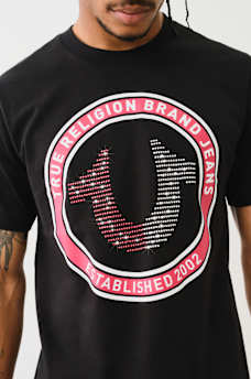 CRYSTAL HORSESHOE LOGO TEE, image 1