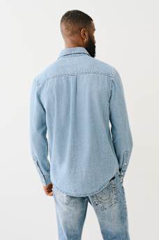 CHAMBRAY LONG SLEEVE SHIRT, image 4