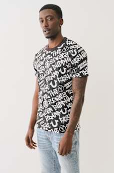 ALLOVER GRAFFITI LOGO TEE, image 1