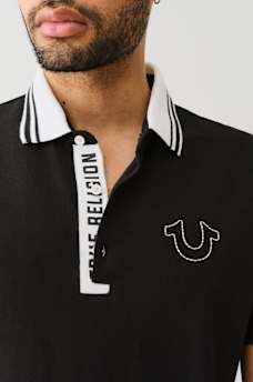 TRUE RELIGION GUSSET POLO SHIRT, image 2