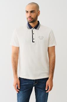 TRUE RELIGION GUSSET POLO SHIRT, image 1