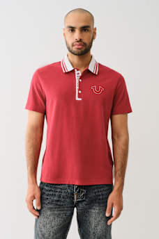TRUE RELIGION GUSSET POLO SHIRT, image 1