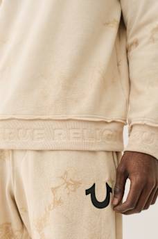DEBOSSED LOGO RAW TRIM SWEATSHIRT, image 6