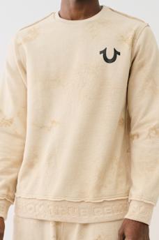 DEBOSSED LOGO RAW TRIM SWEATSHIRT, image 1